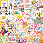Set de 50 Pegatinas Cristianas con Mensajes de Jesús