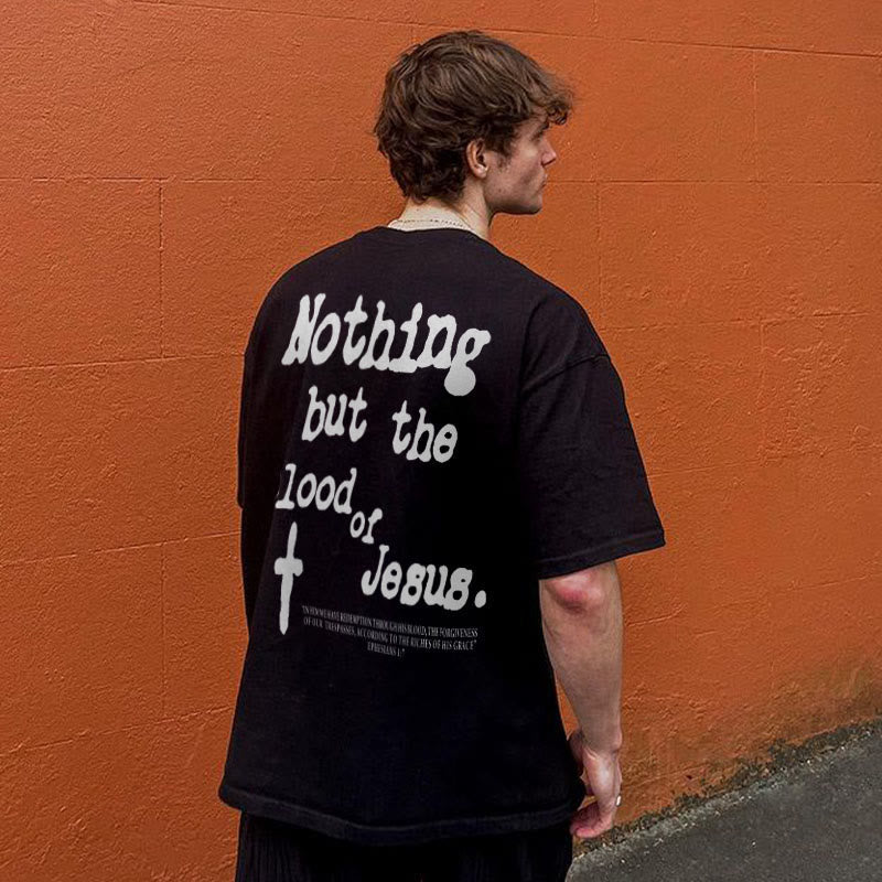 Camiseta Cristiana Nada Más que la Sangre de Jesús