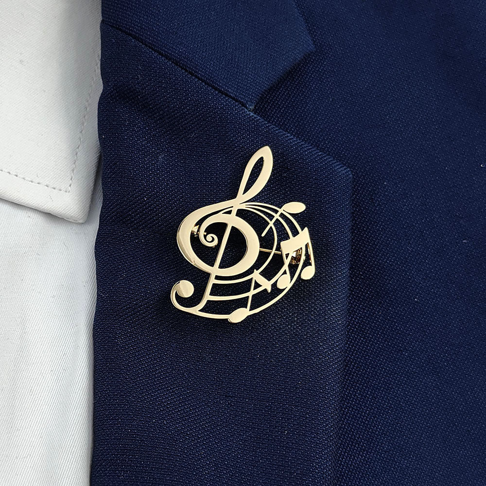 Broche "Melodía de Adoración" - Acero Inoxidable