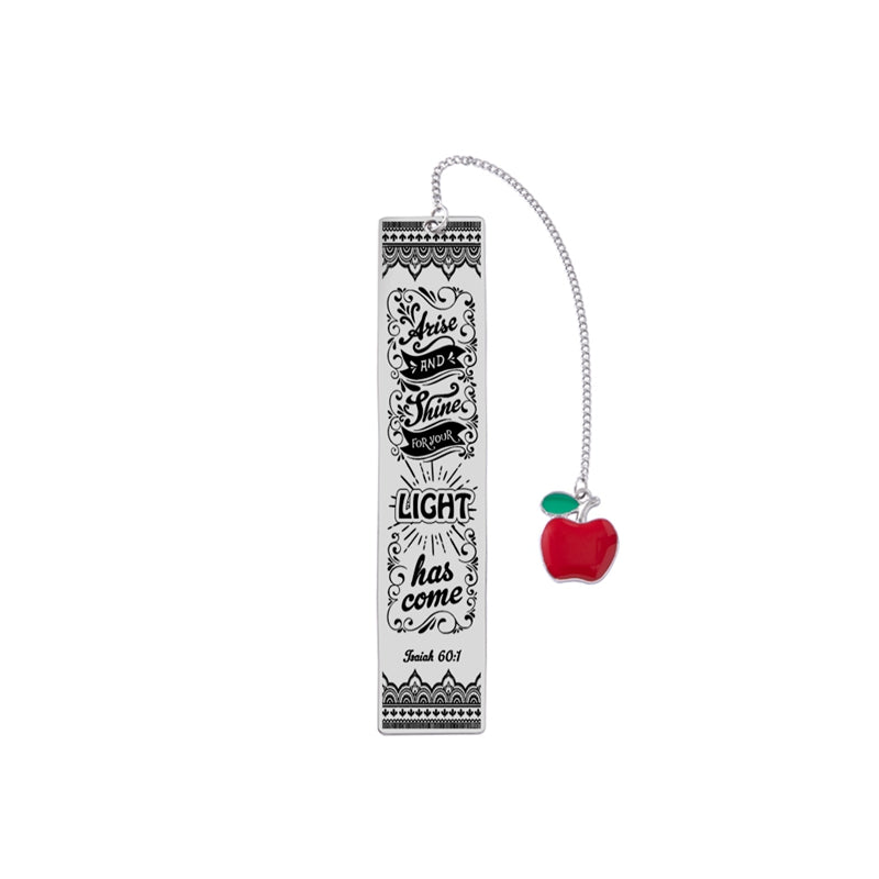 Marcador de Libros de Acero Inoxidable con versiculos cristianos