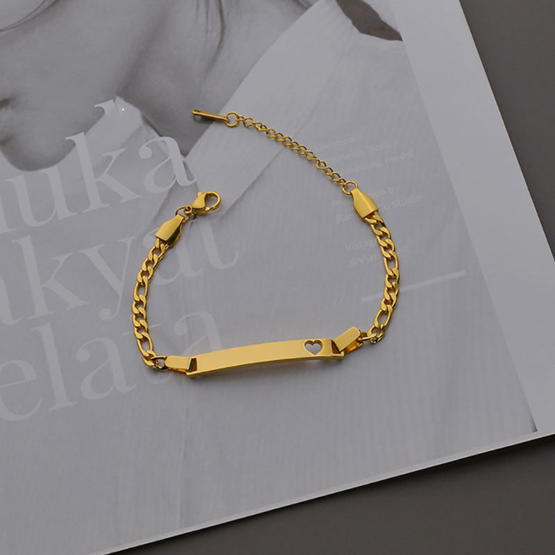 Brazalete "Corazón de Adoración" en Acero - Personalizable