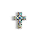 Pendiente cruz de titanio unisex – Circonia y ultraligero