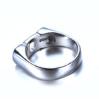 Anillo cristiano  "GOD" de Acero de Titanio con Letras Recortadas