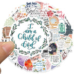 52 Pegatinas Cristianas con Versículos Bíblicos y Frases de Fe