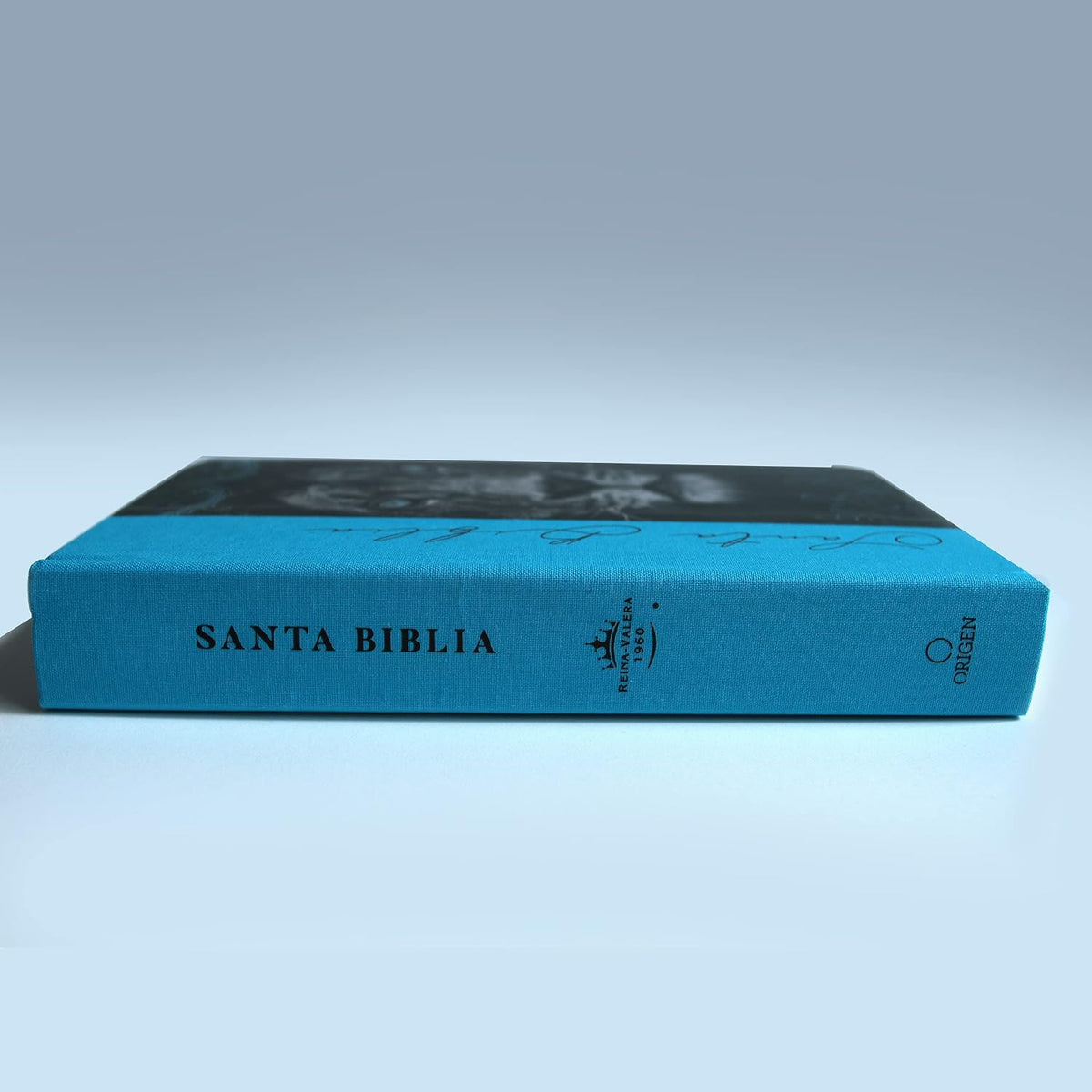 Biblia Reina-Valera 1960 – NO INDICE .Tapa Dura Entelada ,Manual, Letra Grande, Ultrafina, León Aguamarina