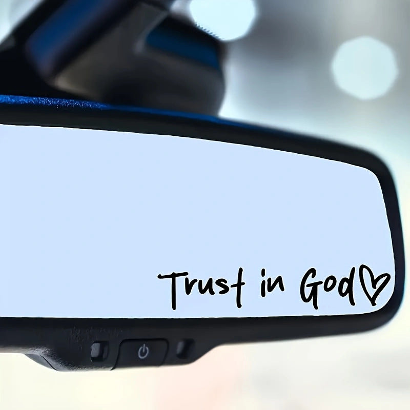 Adhesivo de vinilo para Coche con Texto Trust in God