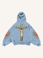 Sudadera Casual con Estampado de Fe