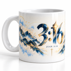 Taza Cristiana Juan 3:16 · Diseño Exclusivo TCA · 11 oz