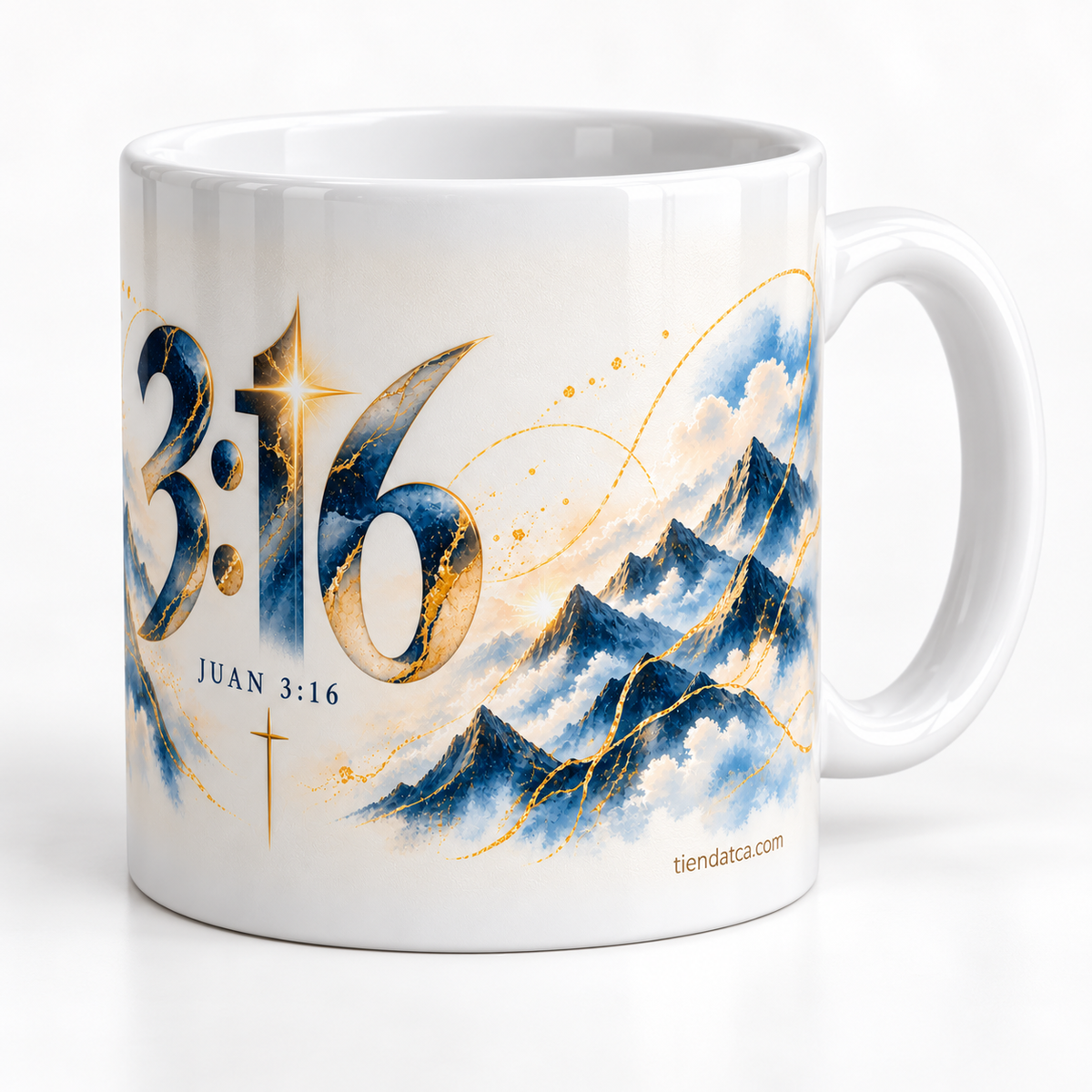 Taza Cristiana Juan 3:16 · Diseño Exclusivo TCA · 11 oz