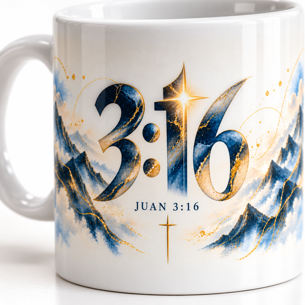 Taza Cristiana Juan 3:16 · Diseño Exclusivo TCA · 11 oz