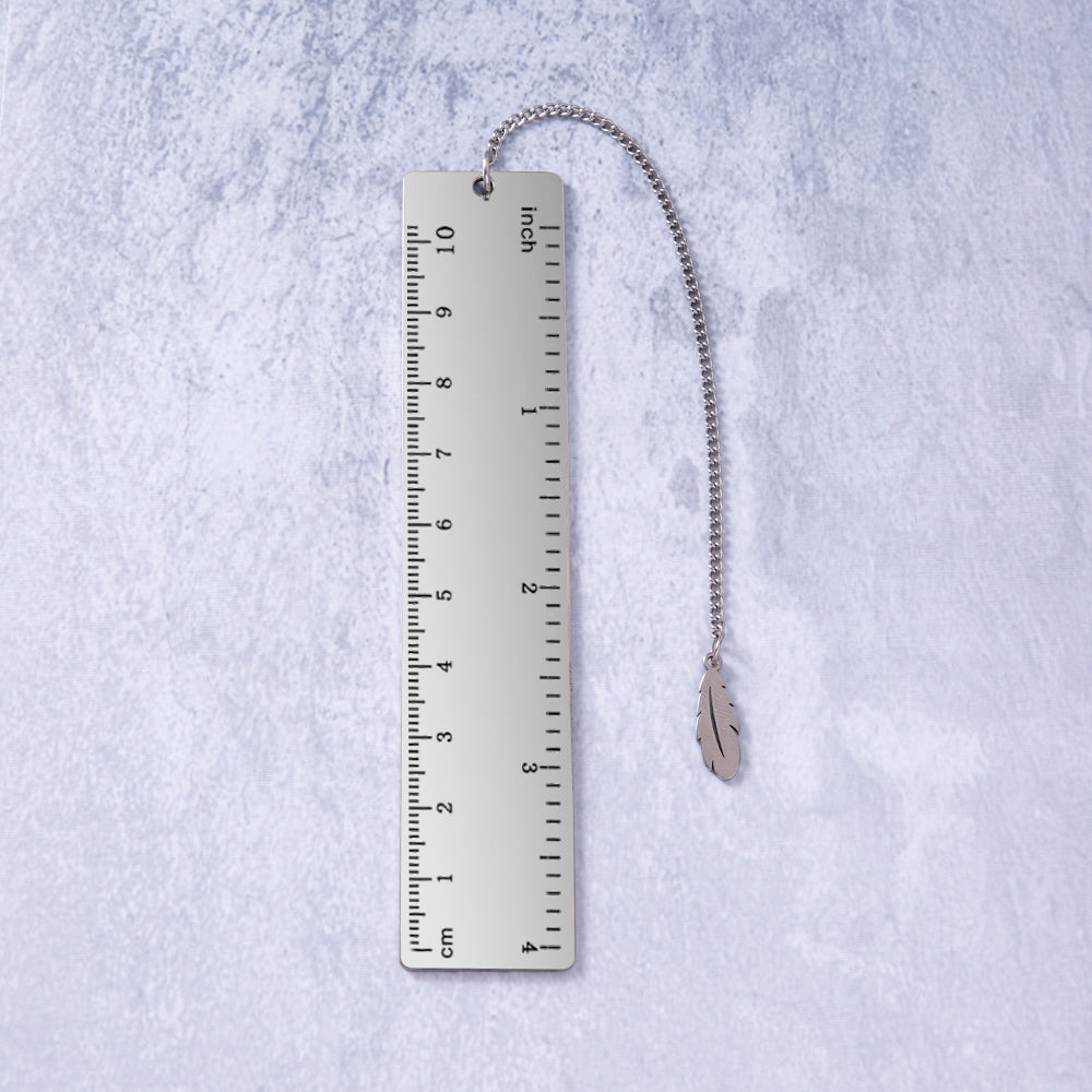 Marcapáginas de Acero Inoxidable con Versículo e Insignia de Cruz