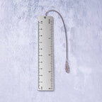 Marcapáginas de Acero Inoxidable con Versículo e Insignia de Cruz