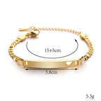 Brazalete "Corazón de Adoración" en Acero - Personalizable