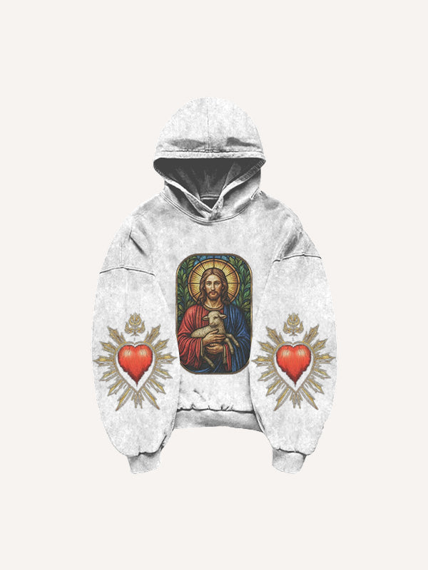 Sudadera Casual con Estampado de Fe