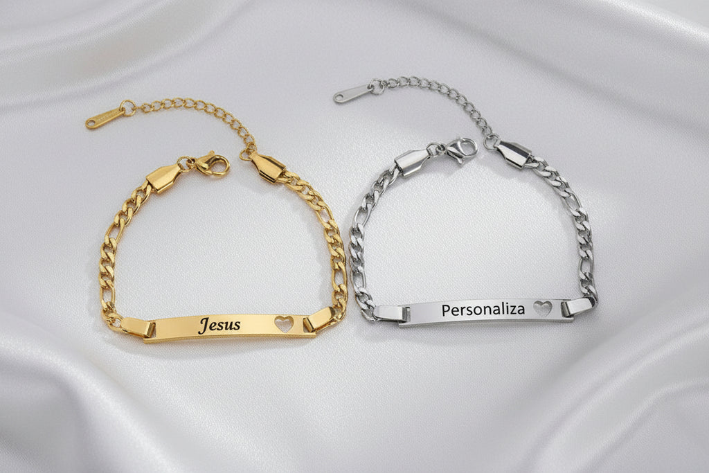 Brazalete "Corazón de Adoración" en Acero - Personalizable