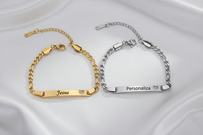 Brazalete "Corazón de Adoración" en Acero - Personalizable