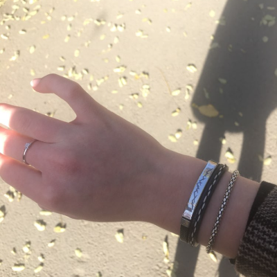Brazalete de Cuero y Acero  Personalizado