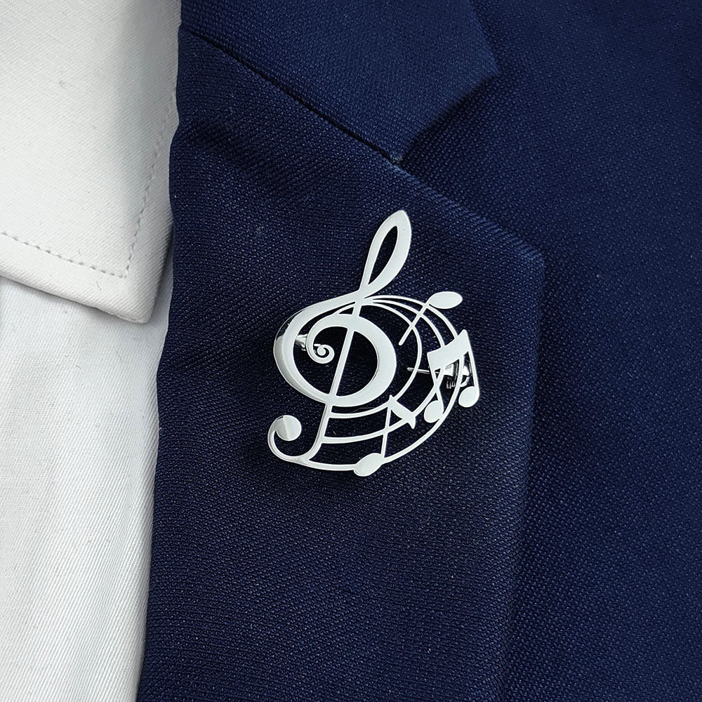 Broche "Melodía de Adoración" - Acero Inoxidable