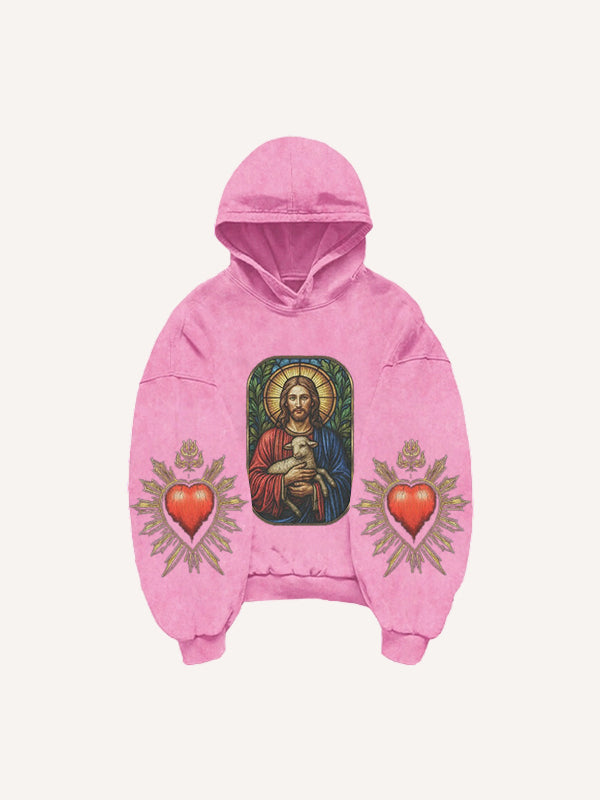 Sudadera Casual con Estampado de Fe