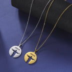 Collar con Medalla Silueta de Jesús en Acero Inoxidable