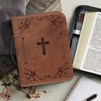 Funda Protectora para Biblia en Cuero Sintético con Organizador Interno