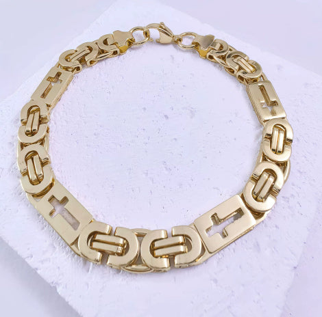 Brazalete de Eslabones "Fortaleza en Cristo"