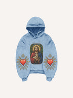 Sudadera Casual con Estampado de Fe