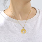 Collar con Medalla Silueta de Jesús en Acero Inoxidable