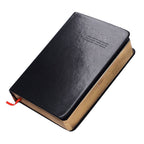 Cuaderno de Notas con Encuadernación Estilo Biblia Clásica y Bordes Metalizados