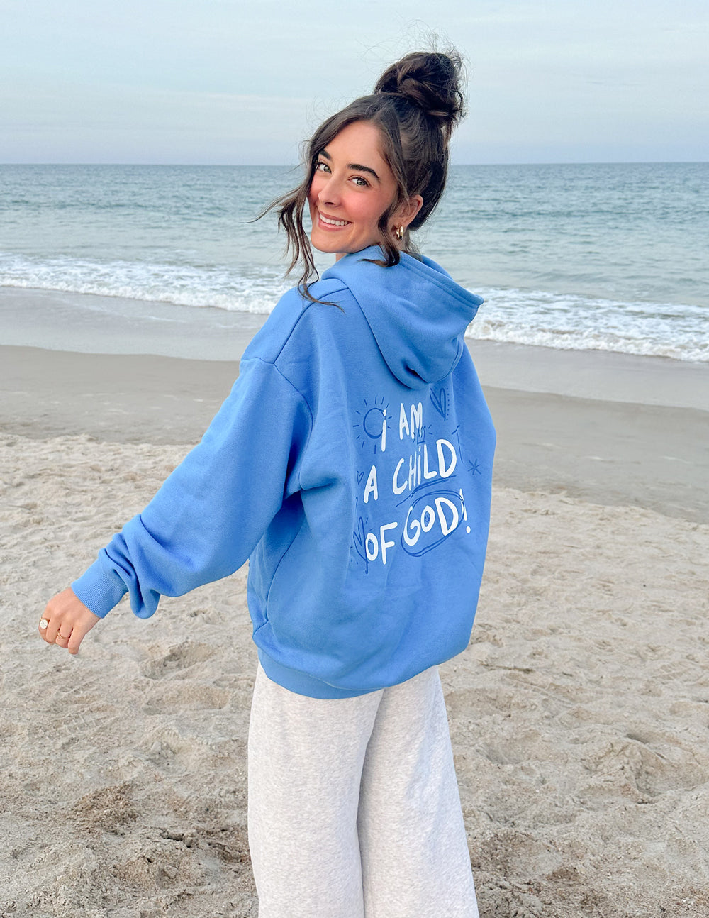 Sudadera Cristiana Unisex I Am A Child Of God Azul Eléctrico
