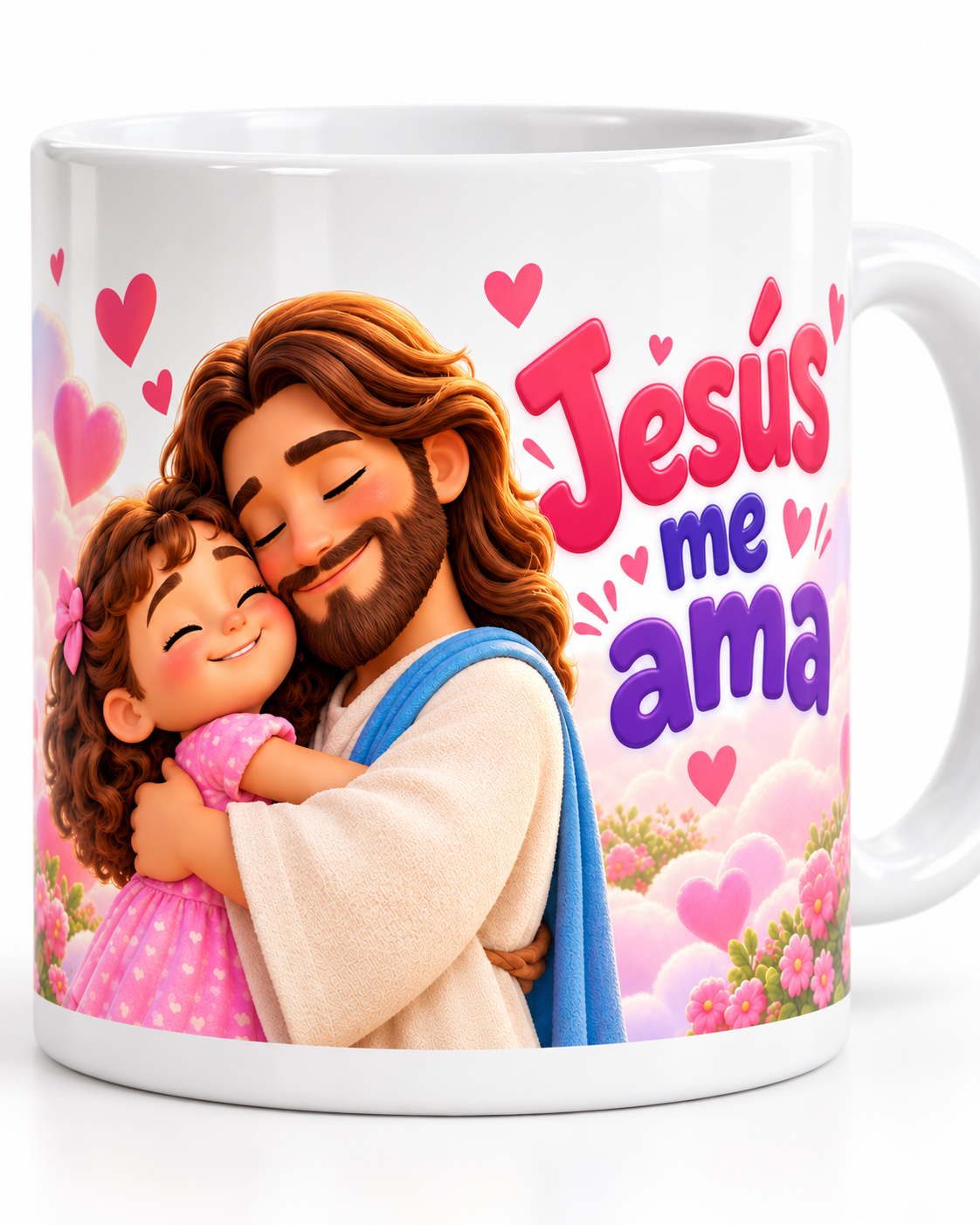 Taza Cristiana 'Jesus me ama'' · Para niñas- Coleccion TCA KIDS -Diseño Exclusivo TCA · 11 oz