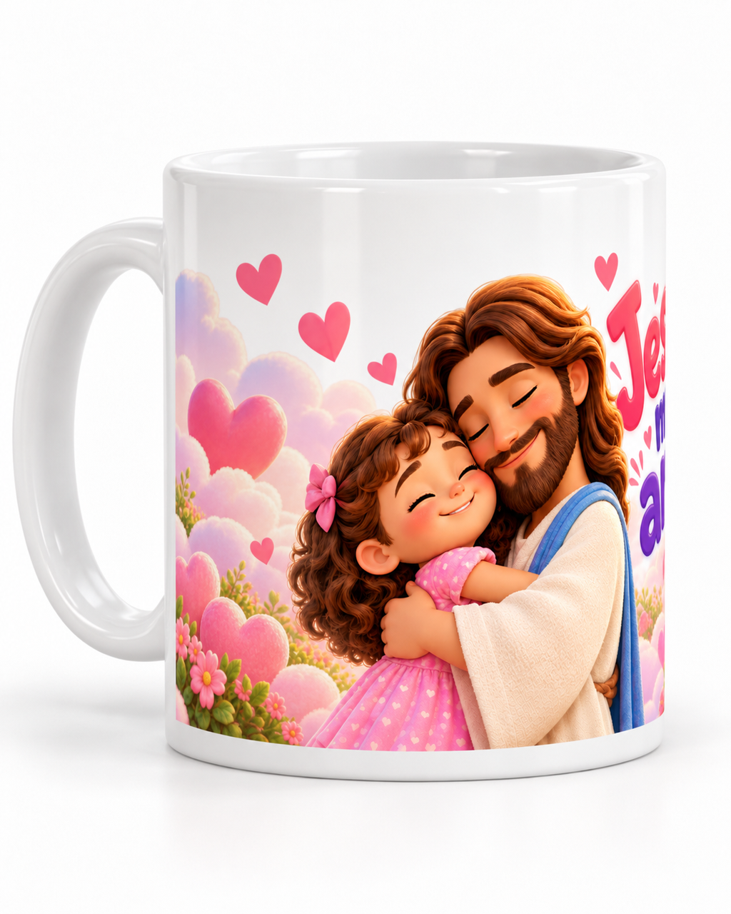 Taza Cristiana 'Jesus me ama'' · Para niñas- Coleccion TCA KIDS -Diseño Exclusivo TCA · 11 oz