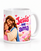 Taza Cristiana 'Jesus me ama'' · Para niñas- Coleccion TCA KIDS -Diseño Exclusivo TCA · 11 oz