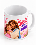 Taza Cristiana 'Jesus me ama'' · Para niñas- Coleccion TCA KIDS -Diseño Exclusivo TCA · 11 oz