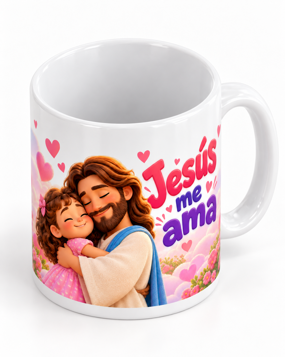 Taza Cristiana 'Jesus me ama'' · Para niñas- Coleccion TCA KIDS -Diseño Exclusivo TCA · 11 oz