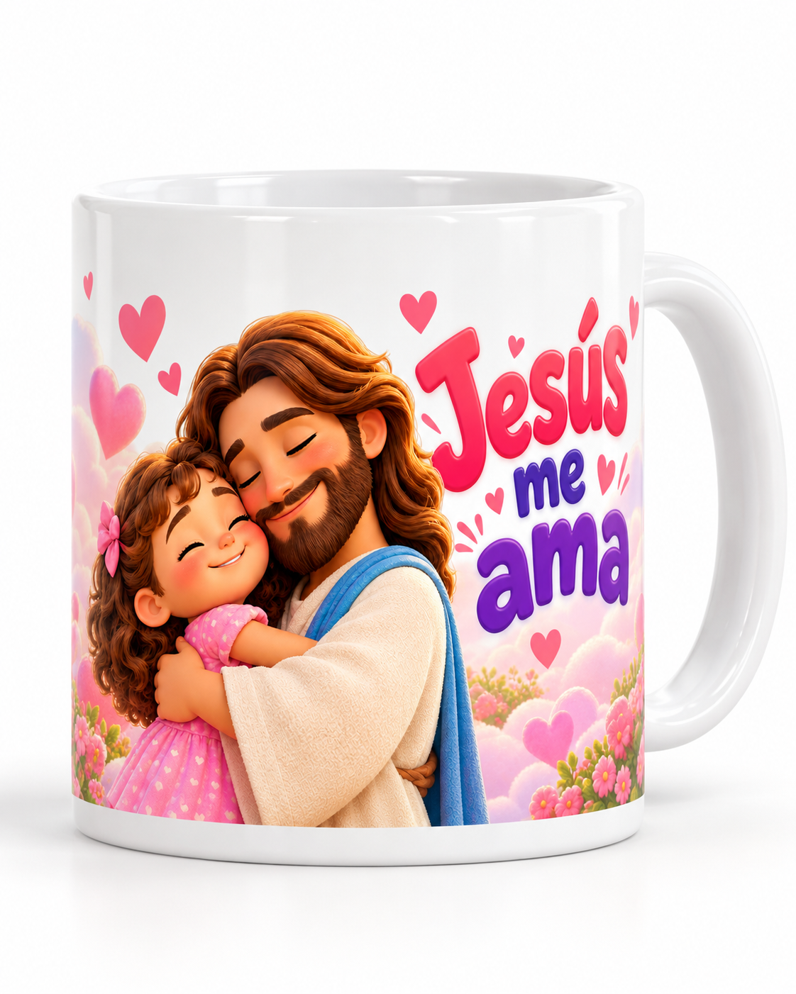 Taza Cristiana 'Jesus me ama'' · Para niñas- Coleccion TCA KIDS -Diseño Exclusivo TCA · 11 oz