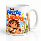 Taza Cristiana 'Soy fuerte como sanson '' · Para niñas-Collecion TCA KIDS -Diseño Exclusivo TCA · 11 oz (Copia)