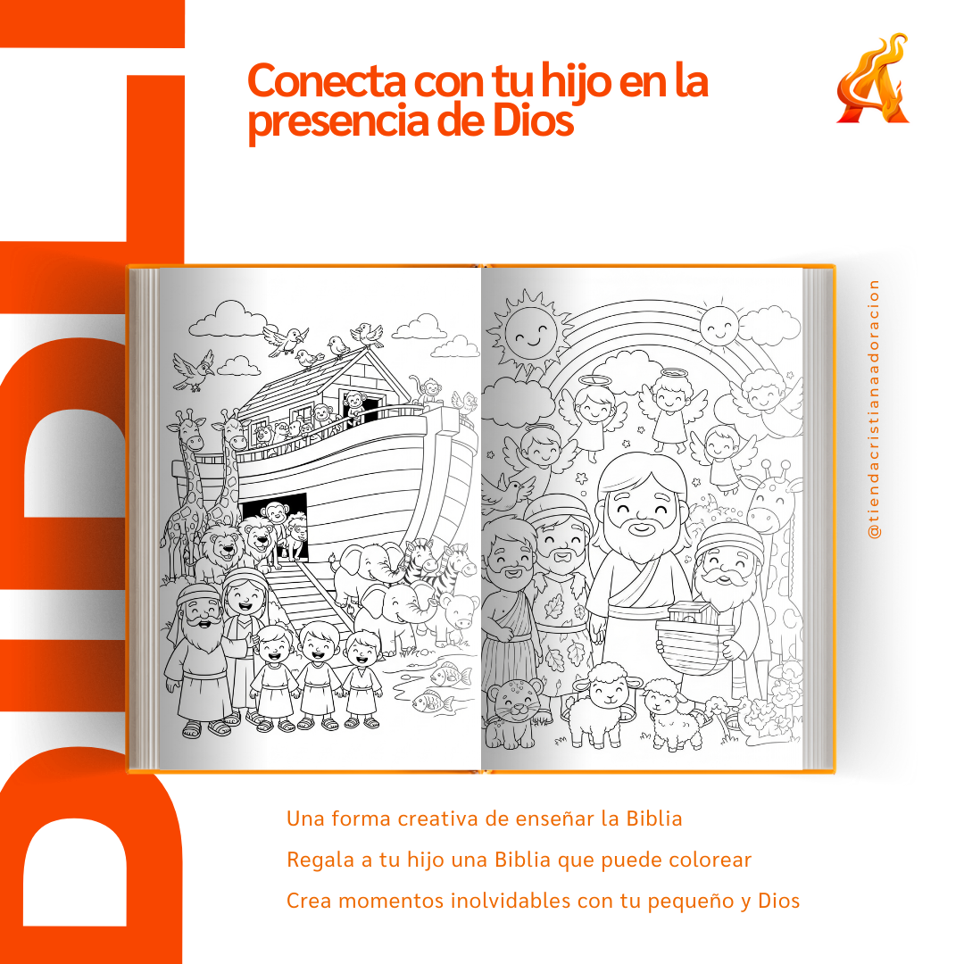 Mi Biblia para Colorear para Niños | 76 paginas de Historias Bíblicas en Orden Cronológico PDF