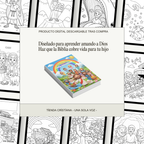 Mi Biblia para Colorear para Niños | 76 paginas de Historias Bíblicas en Orden Cronológico PDF