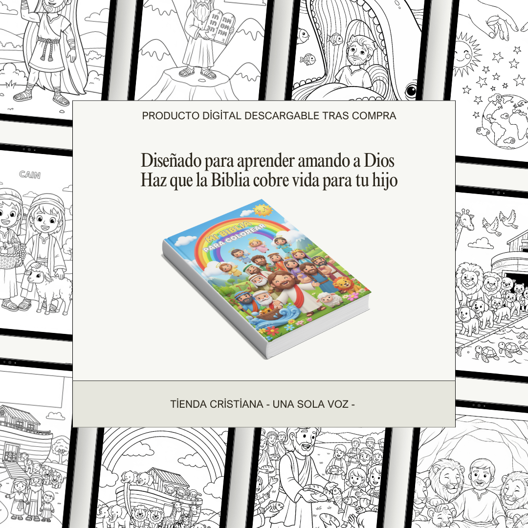 Mi Biblia para Colorear para Niños | 76 paginas de Historias Bíblicas en Orden Cronológico PDF