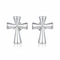 Pendientes de Cruz en Plata de Ley 925 para Mujer