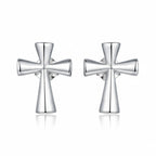 Pendientes de Cruz en Plata de Ley 925 para Mujer