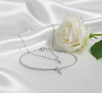 Collar y Pulsera con Cruz Brillante para Mujer