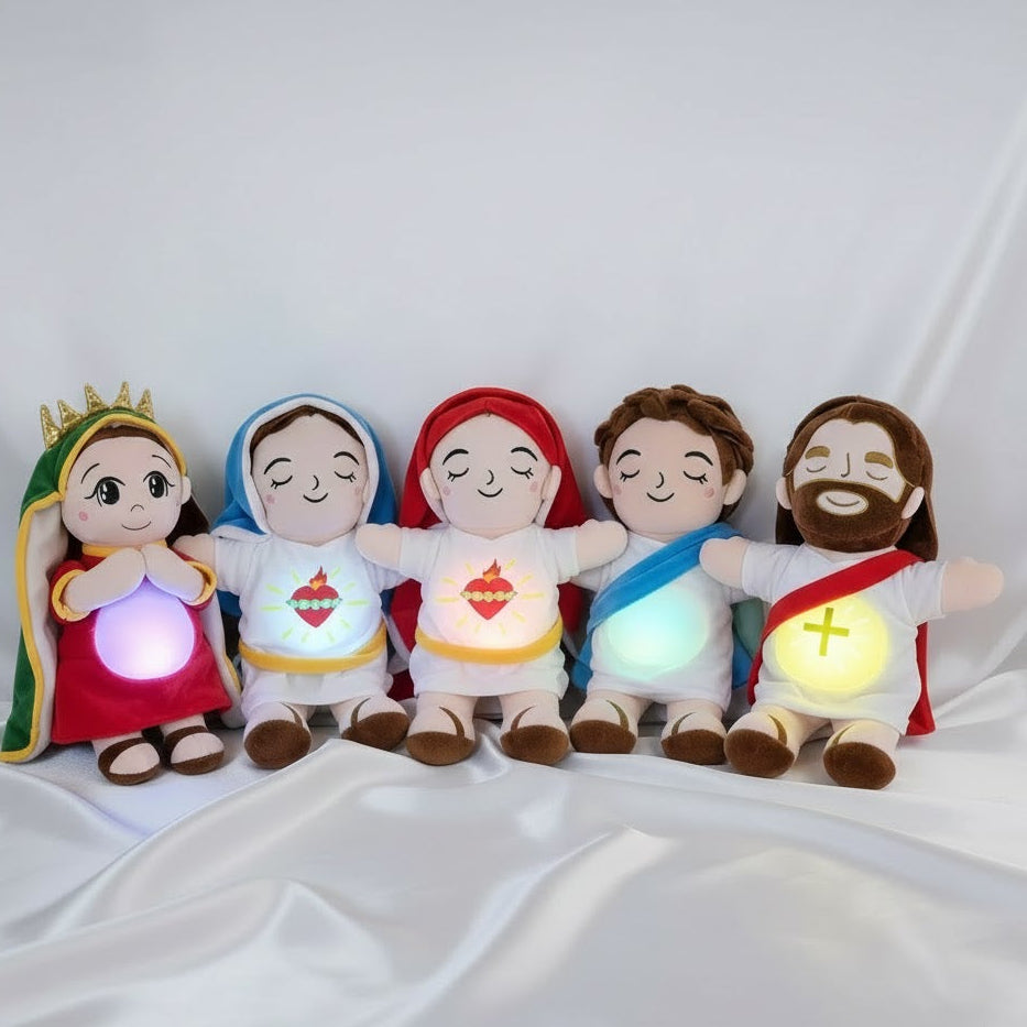 Peluche Cristiano Relajante con Función de Respiración y Luz