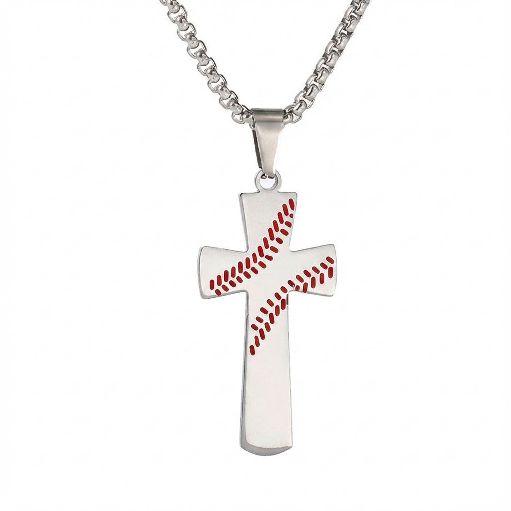 Collar con Colgante de Cruz y Escritura Bíblica