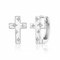 Pendientes de Cruz en Plata de Ley 925 para Mujer