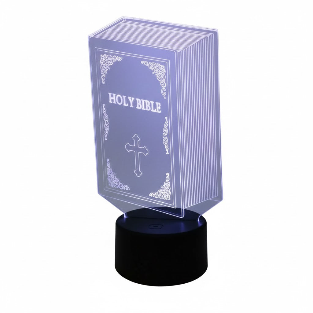 Lámpara 3D LED Diseño Biblia Sagrada